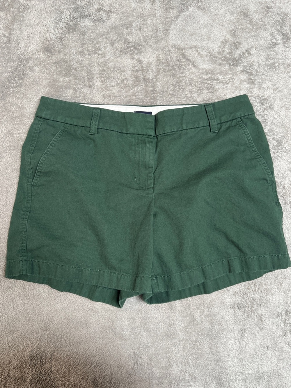 J. Crew Dark Green Cotton Bermuda Shorts